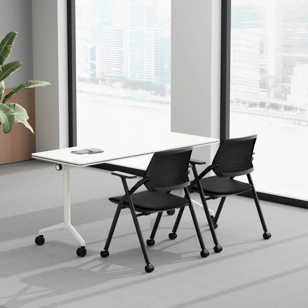 Niaja 63'' Flip-top Nesting Mobile Training Table