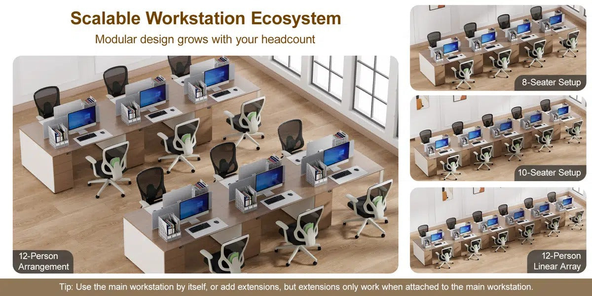 Okeysen 2 Person Benching Workstation