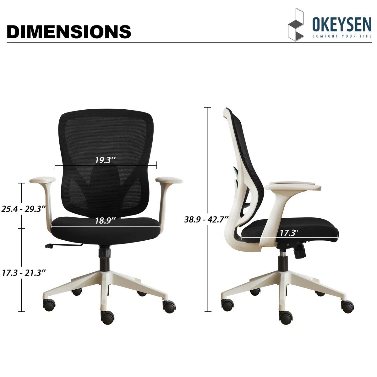 Okeysen BIFMA Certified Ergonomic Mesh Executive Chair for Home&Office