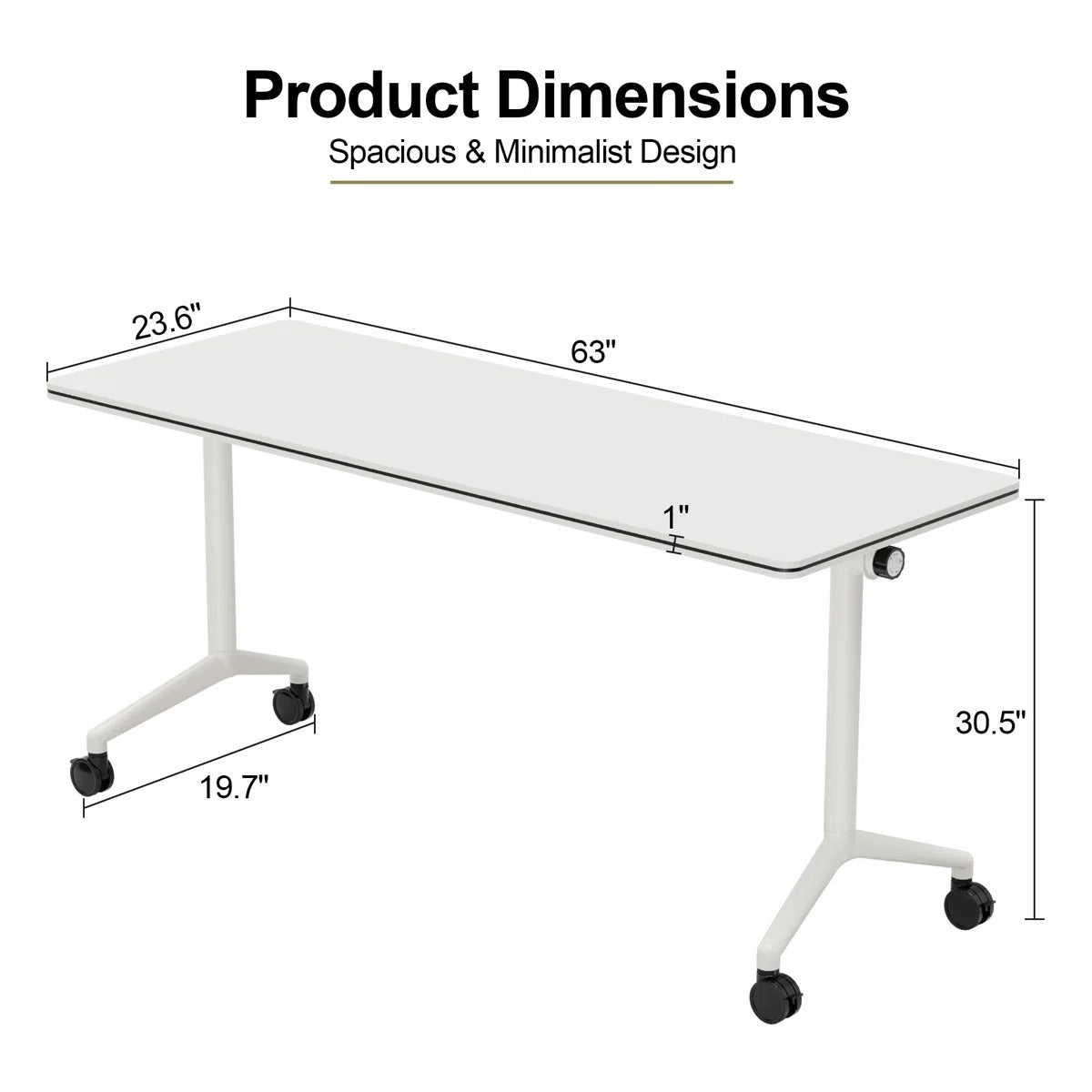 Niaja 63'' Flip-top Nesting Mobile Training Table