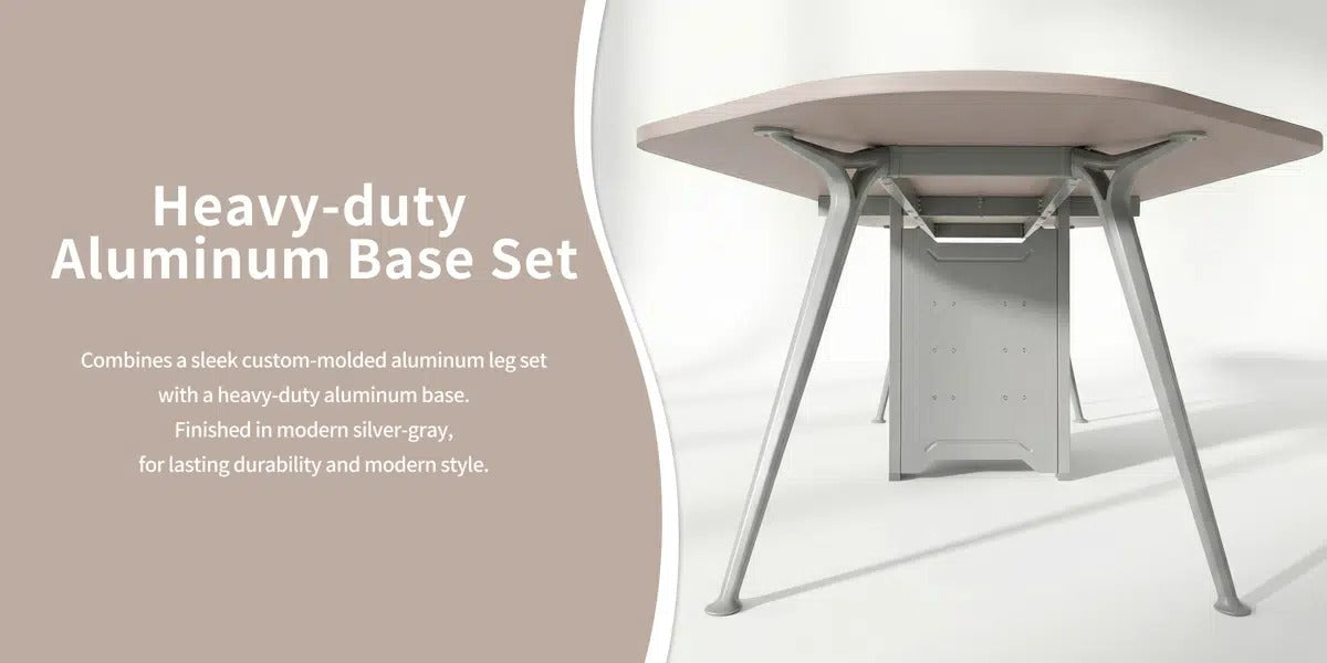 Okeysen 110" Octagonal Irregular Conference Table with 2 Outlets, 8-Sided Polygon Meeting Desk