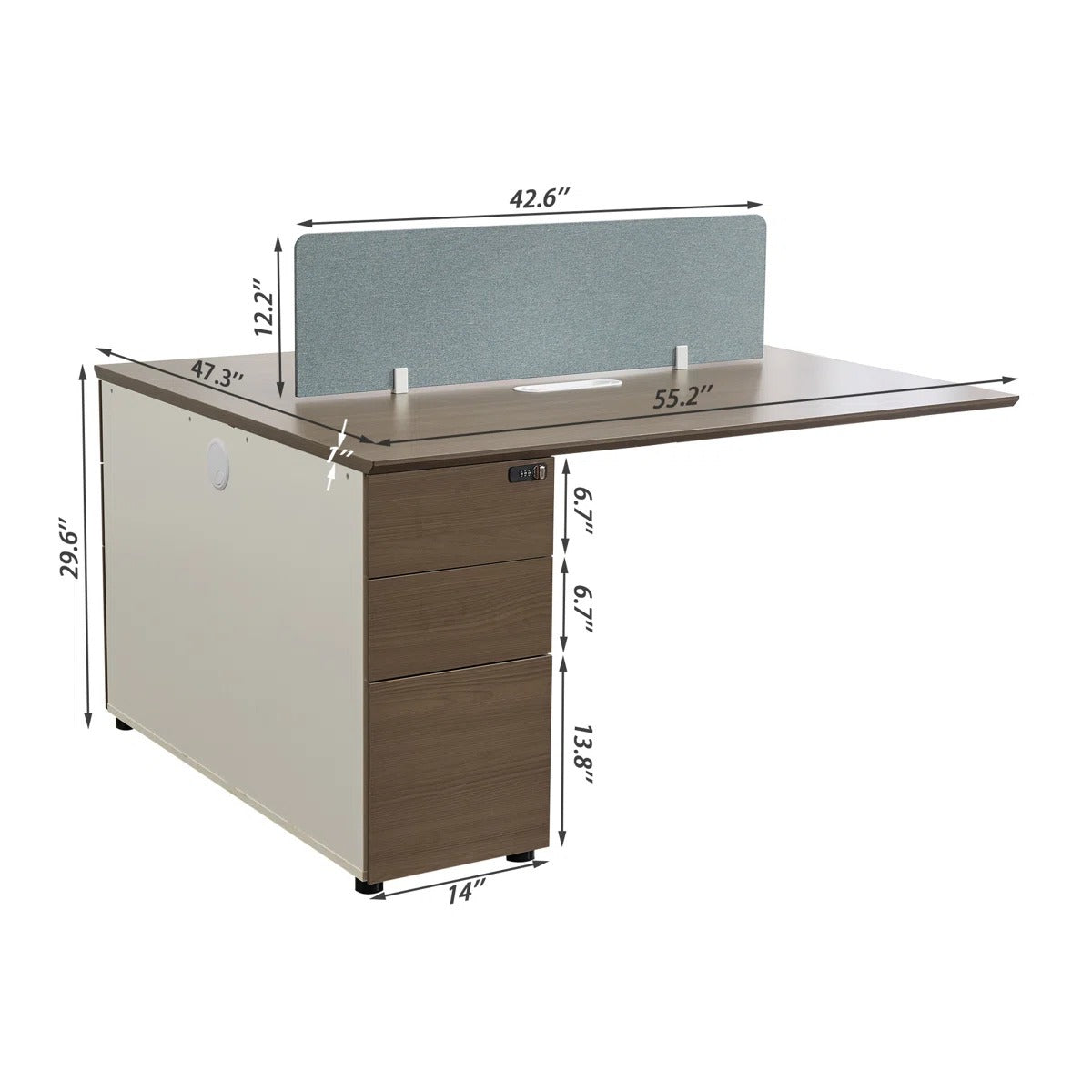Okeysen 2-Person Benching Add-On Desk