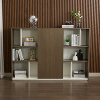 Okeysen 3-in-1 Executive Bookcase: Storage, Suit Hanging Wardrobe & Display Shelves for Office