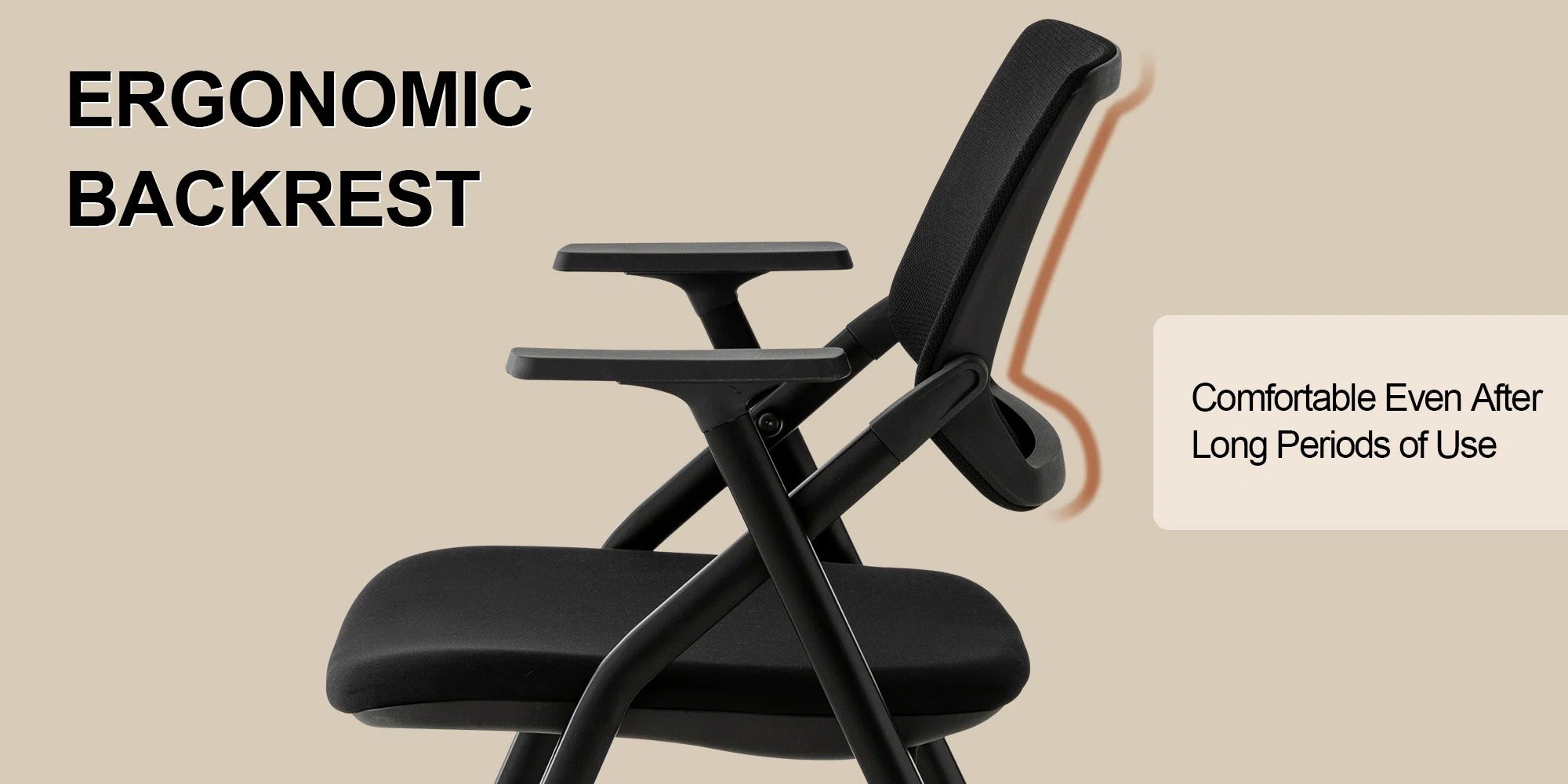 Niaja Foldable Training Chair Nesting BIFMA-Certified Chairs Stackable