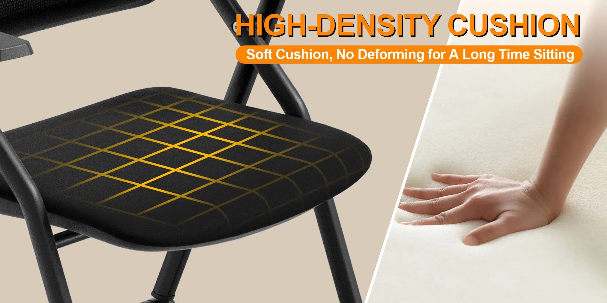 Niaja Foldable Training Chair Nesting BIFMA-Certified Chairs Stackable