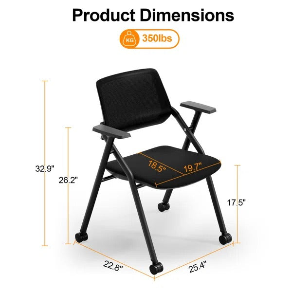 Niaja Foldable Training Chair Nesting BIFMA-Certified Chairs Stackable